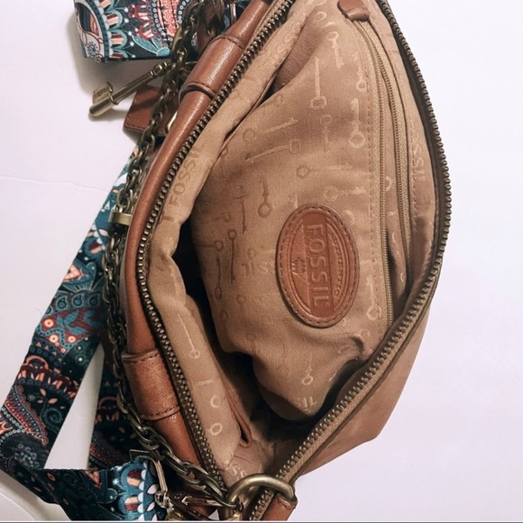 Leather Fossil Bag Cognac Brown Cognac - Picture 4 of 6